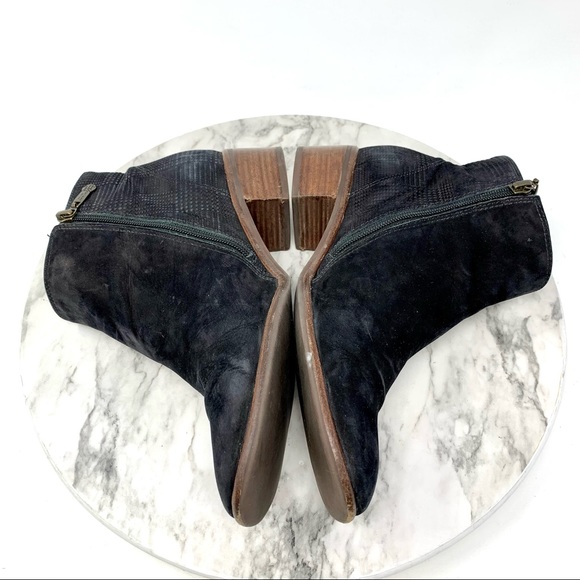 Marc Joseph NY Lenox Plaid Back Two tone Black Leather ankle boot 9 classic chic - Picture 7 of 16